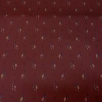 Popeline coton lycra rouge bordeaux motif provence 1