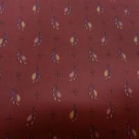Popeline coton lycra rouge bordeaux motif provence 2