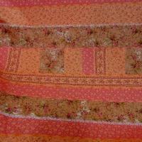 Popeline coton mandarine motif liberty patchwork 1 