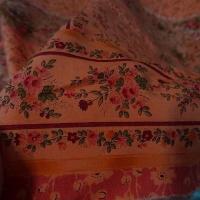 Popeline coton mandarine motif liberty patchwork 4