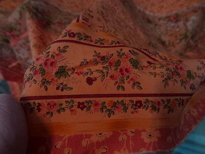 Popeline coton mandarine motif liberty patchwork 4