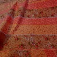Popeline coton mandarine motif liberty patchwork 5