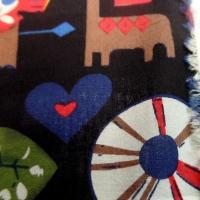 Popeline coton noir motifs animaux 3 