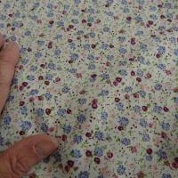 Popeline coton petites fleurs prune et gris bleu 3 