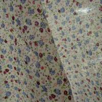 Popeline coton petites fleurs prune et gris bleu 4 