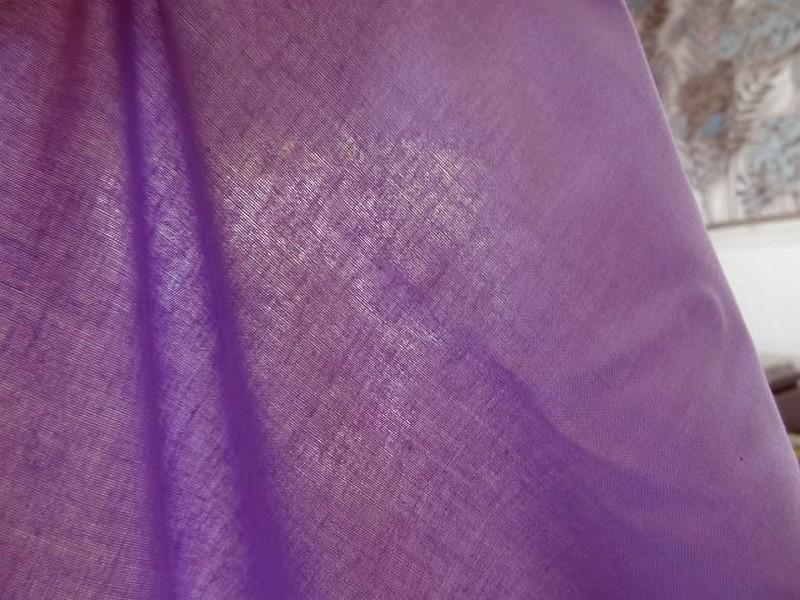 Popeline coton teinte glycine 2