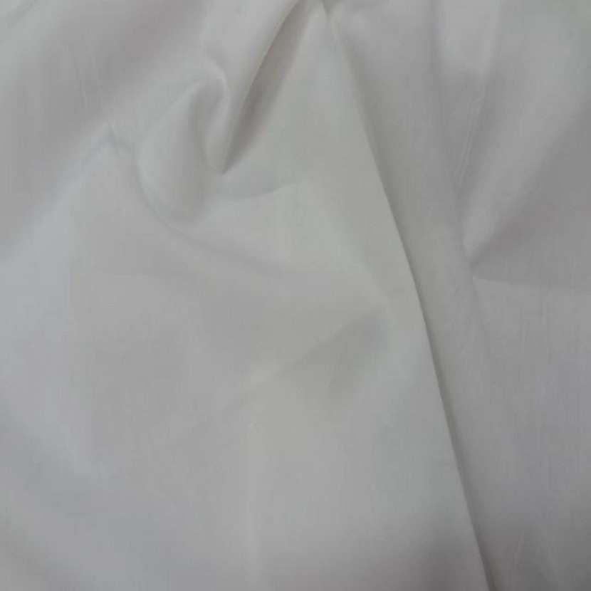Popeline coton uni ton blanc