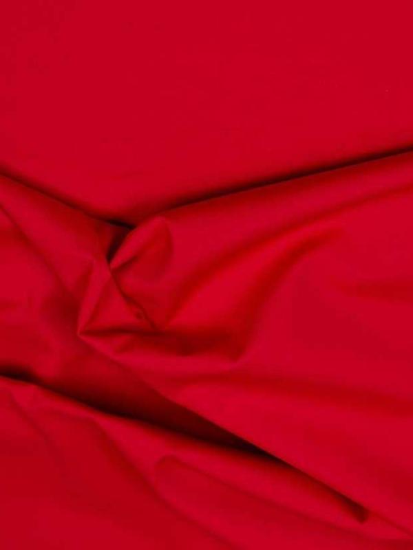 Popeline coton uni ton rouge