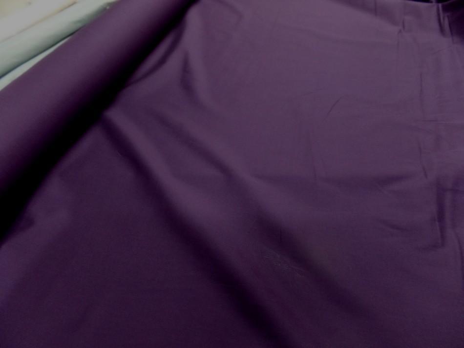Popeline coton uni ton violet