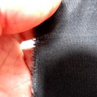 Popeline de soie noire unie 1