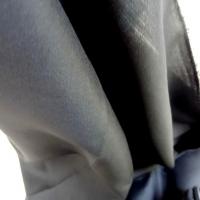 Popeline de soie noire unie 4