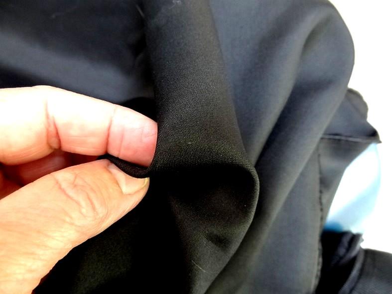 Popeline de soie noire unie 5