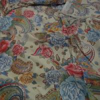 Popeline fond ecru fleurs type provencal 2