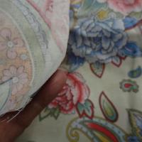 Popeline fond ecru fleurs type provencal 4 