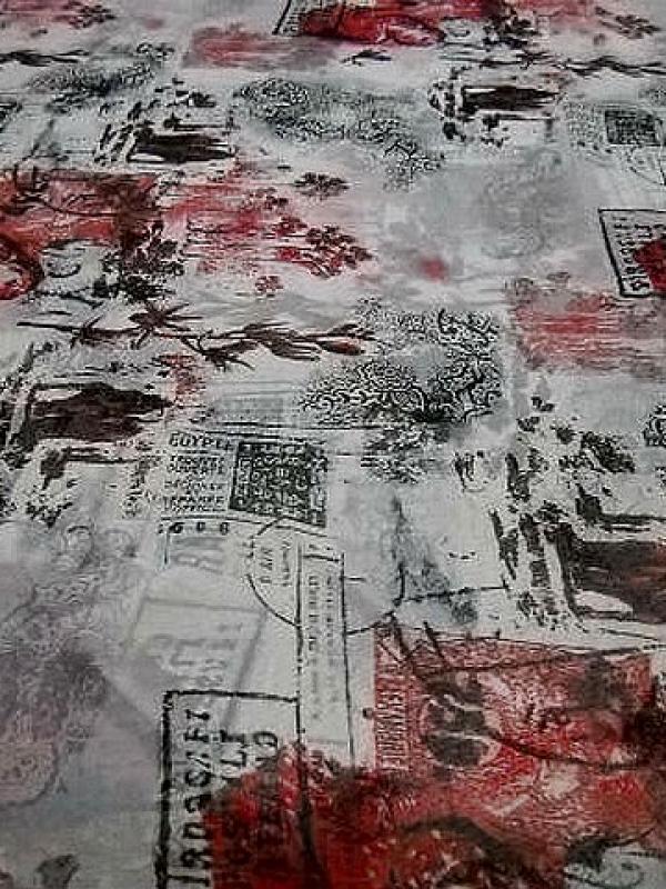Resille alexandrie rouge blanc noir 2