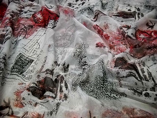 Resille alexandrie rouge blanc noir 4