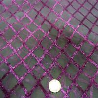 Resille blanche a motifs lurex rose magenta 3 