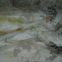 Resille blanche motif coquelicot 1 