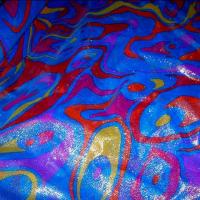 Resille bleu roi lurex motifs modernes 1