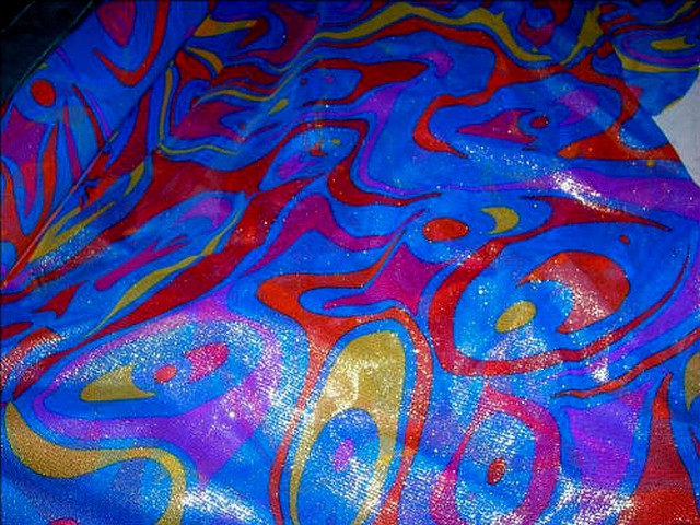 Resille bleu roi lurex motifs modernes 1