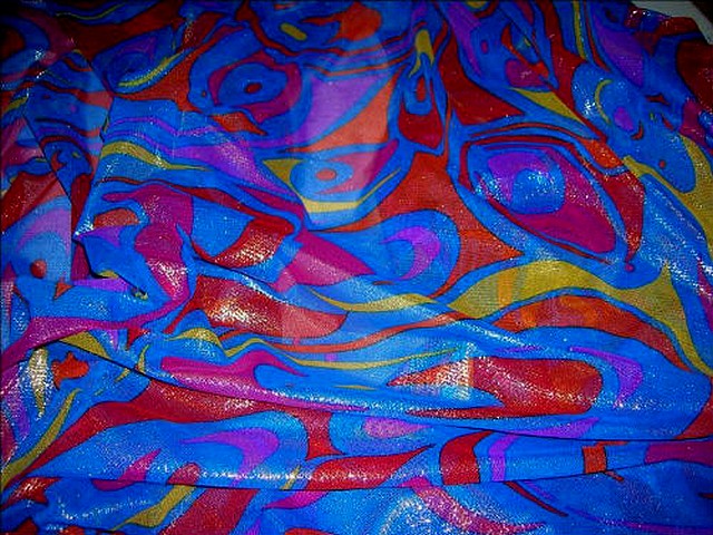 Resille bleu roi lurex motifs modernes 2