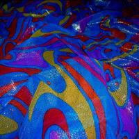 Resille bleu roi lurex motifs modernes 3