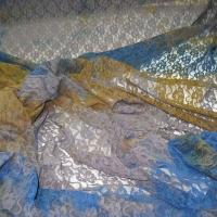 Resille dentelle chatain bleu ocre 2