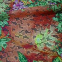 Resille dentelle lycra orange et vert 1 