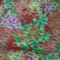 Resille dentelle lycra orange et vert 2