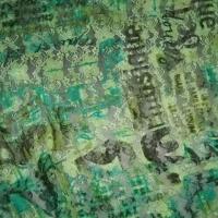 Resille dentelle lycra vert motifs slogans 2 