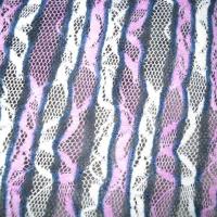 Resille dentelle patchwork de rayures glycine bleu tilleul 2