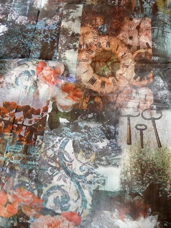 Resille extensible motif foret et horloge 1