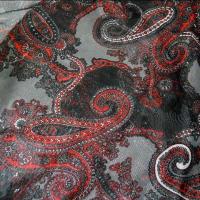 Resille gris noir rouge cachemire 1