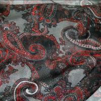 Resille gris noir rouge cachemire 3