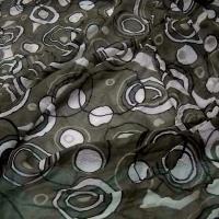 Resille kaki motifs cercles froisse permanent 1