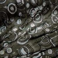 Resille kaki motifs cercles froisse permanent 2 