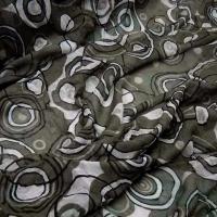 Resille kaki motifs cercles froisse permanent 3