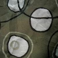 Resille kaki motifs cercles froisse permanent