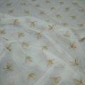 Resille lycra blanc casse broderie fil or 2 