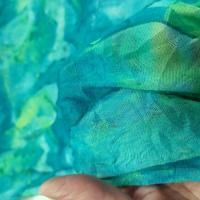 Resille lycra bleu turquoise froisse permanent 4