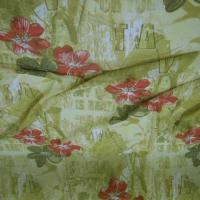 Resille lycra fleurs de cosmos et ecritures