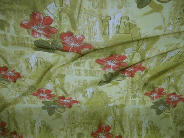 Resille lycra fleurs de cosmos et ecritures