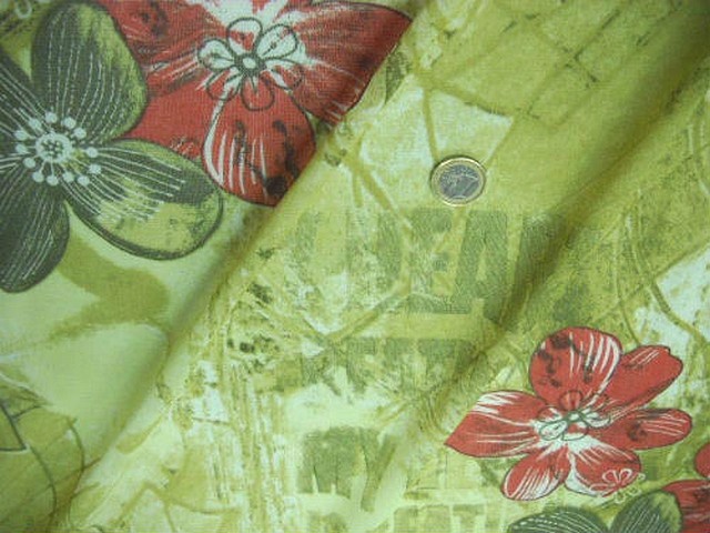 Resille lycra fleurs de cosmos et ecritures 2