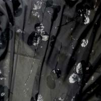 Resille lycra gris souris feuillage argente 2