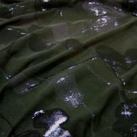 Resille lycra kaki feuillage argente 1