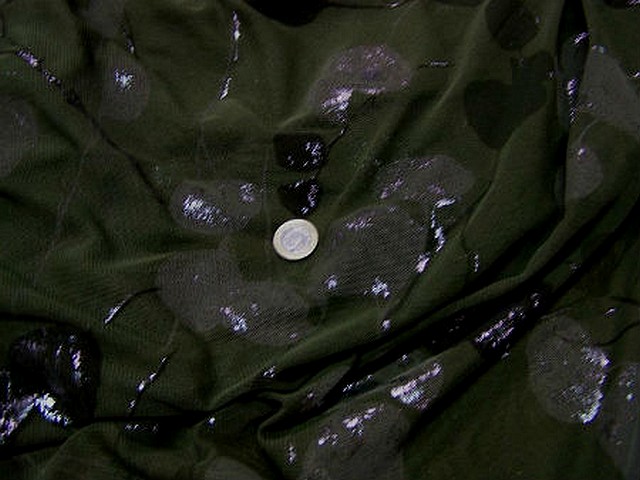 Resille lycra kaki feuillage argente 2