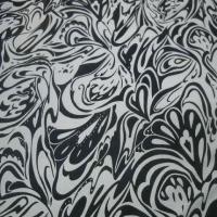 Resille lycra motif cachemire stylise blanc marine 2 