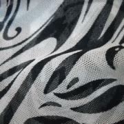 Resille lycra motif cachemire stylise blanc marine 4 