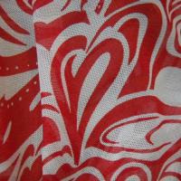 Resille lycra motif cachemire stylise blanc rouge 2 