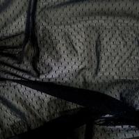 Resille lycra noire a plumetis 1 